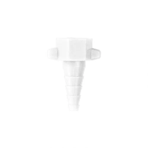 White disposable medical tubing nipple