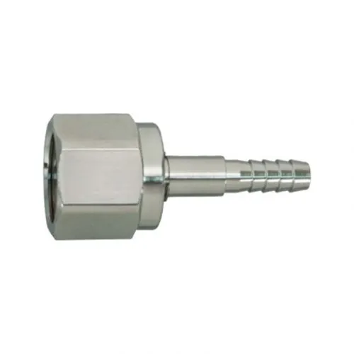 European (NIST) Nut/Nipple x 1/4" Hose Barb