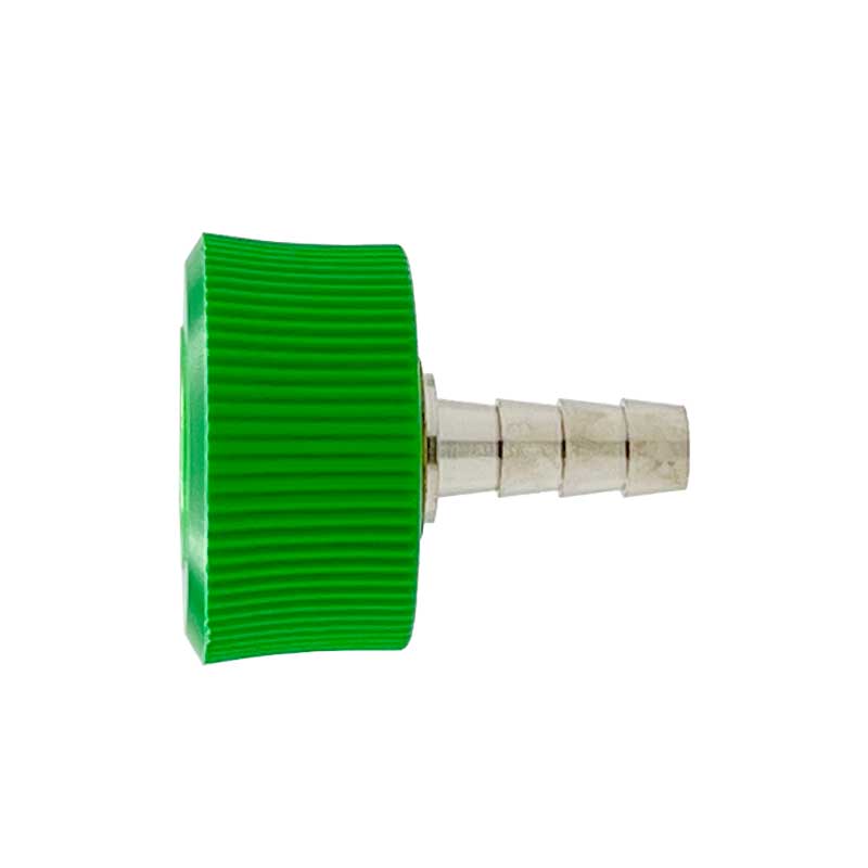 Oxygen DISS Female Hand Tight by 1/4" Hose Barb